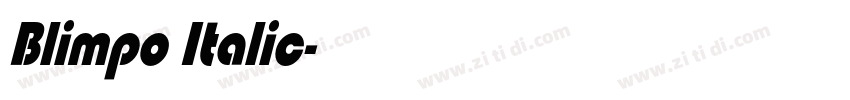 Blimpo Italic字体转换